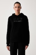 EA7 Emporio Armani bluza z kapturem damska z bawełną czarna AF15831.7W000537