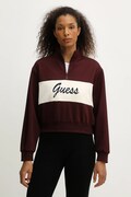 Guess bluza FABIA damska kolor bordowy z aplikacją V5BQ00 KCX22