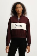 Guess bluza FABIA damska kolor bordowy z aplikacją V5BQ00 KCX22