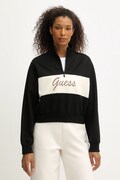 Guess bluza FABIA damska kolor czarny z aplikacją V5BQ00 KCX22