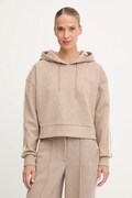 Guess bluza z domieszką wełny MURIEL damska kolor beżowy z kapturem z aplikacją V5BQ14 KCX52