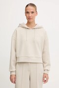 Guess bluza z domieszką wełny MURIEL damska kolor beżowy z kapturem z aplikacją V5BQ14 KCX52