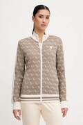Guess bluza damska kolor beżowy wzorzysta V5BQ16 K1990