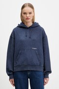 Tommy Jeans bluza damska kolor granatowy z kapturem gładka DW0DW21609