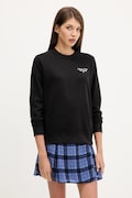 Tommy Jeans hanorac de bumbac culoarea negru, cu imprimeu, DW0DW21960