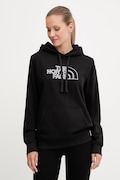 The North Face bluza Drew Peak Light damska kolor czarny z kapturem wzorzysta NF0A8C1DKY41
