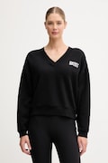Bavlnená mikina Dkny čierna farba, s nášivkou, DP5T1279
