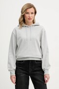 Calvin Klein Jeans bluza damska kolor szary z kapturem gładka LV047C224G