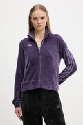 adidas bluza welurowa Tiro damska kolor fioletowy gładka JM1816