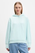 Βαμβακερή μπλούζα adidas All Szn French Terry γυναικεία, χρώμα: τιρκουάζ, με κουκούλα, JV7347