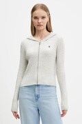 Guess Jeans cardigan cu amestec de mătase culoarea gri, light, W5BR04 Z3HO2