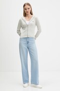 Guess Jeans kardigan z domieszką jedwabiu damska kolor szary lekki W5BR04 Z3HO2