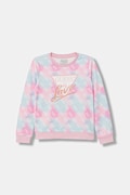 Dětská bavlněná mikina Guess růžová barva, vzorovaná, K5YQ02 KA6R4