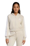 Detská mikina adidas béžová farba, s kapucňou, s nášivkou, KB7300