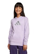 adidas bluză copii culoarea violet, cu glugă, cu imprimeu, JV5268