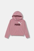 Otroški pulover Puma ESS 2 COLOR No. 1 Logo? Short Length Hoodie TR G roza barva, s kapuco, 686072
