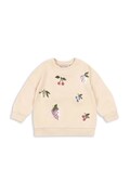 Дитяча кофта Konges Sløjd LOU SEQUIN SWEAT SHIRT OCS колір бежевий з аплікацією KS103862