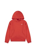 Detská mikina Levi's BATWING PATCH HOODIE červená farba, s kapucňou, jednofarebná, 3EN447
