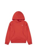 Детски суичър Levi's BATWING PATCH HOODIE в червено с качулка с изчистен дизайн 4EN447