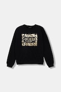 Guess bluza bawełniana dziecięca kolor czarny z nadrukiem J5BQ00 KAV34