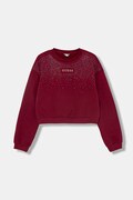 Guess bluza bawełniana dziecięca kolor bordowy z aplikacją J5BQ05 KAV34