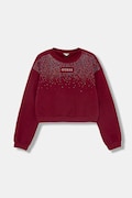 Детски памучен суичър Guess в бордо с апликация J5BQ05 KAV34