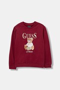 Guess bluza bawełniana dziecięca kolor bordowy wzorzysta K5BQ00 KAX74