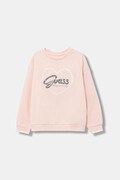 Guess bluza bawełniana dziecięca kolor różowy wzorzysta K5BQ05 KAV34
