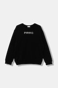 Pinko bluza bawełniana dziecięca kolor czarny gładka KFFE011.C.FE014