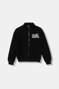 Детски памучен суичър United Colors of Benetton в черно с апликация 3J68C505D