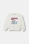 Дитяча бавовняна кофта United Colors of Benetton колір білий з аплікацією 3J68C10QI
