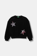 Дитяча бавовняна кофта United Colors of Benetton колір чорний з аплікацією 3J68C10QI
