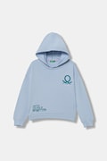Дитяча бавовняна кофта United Colors of Benetton з капюшоном з принтом 3J68C204W