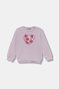 Дитяча бавовняна кофта United Colors of Benetton колір фіолетовий з принтом 3J68G10K3