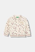 Dětská mikina United Colors of Benetton béžová barva, vzorovaná, 3YCMG5040