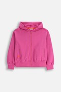 Coccodrillo bluza bawełniana dziecięca kolor różowy z kapturem z nadrukiem EVERYDAY GIRL A