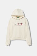 United Colors of Benetton bluza dziecięca kolor beżowy z kapturem wzorzysta 39M2C205E