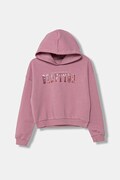 United Colors of Benetton bluza dziecięca kolor różowy z kapturem wzorzysta 39M2C205E