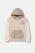 United Colors of Benetton bluza dziecięca kolor różowy z aplikacją 39M2C505O