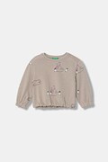 Кофта для немовлят United Colors of Benetton колір коричневий з принтом 3TIKG10LE