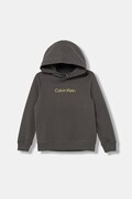 Calvin Klein Jeans felső fehér, sima, kapucnis, IU0IU00679