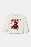 Guess bluza bawełniana dziecięca kolor beżowy z aplikacją H5YT00 KAX74