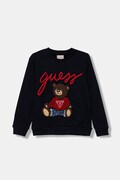 Guess bluza bawełniana dziecięca kolor granatowy z aplikacją H5YT00 KAX74