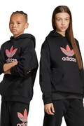 adidas Originals bluză copii culoarea negru, cu glugă, cu imprimeu, JV8650