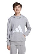 Дитяча кофта adidas колір сірий з капюшоном з принтом JV9900
