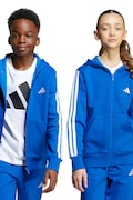 adidas bluza dziecięca kolor niebieski z kapturem wzorzysta JY4977