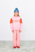 Tinycottons bluza bawełniana dziecięca TINY COLOR BLOCK SWEATSHIRT kolor różowy AW25-274