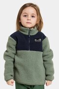 Суичър Didriksons GOSIG KIDS HALFZIP в зелено с изчистен дизайн 505536