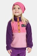 Суичър Didriksons MONTE KIDS HALF BU 4 в розово с изчистен дизайн 505590
