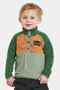 Суичър Didriksons MONTE KIDS HALF BU 4 в зелено с изчистен дизайн 505590